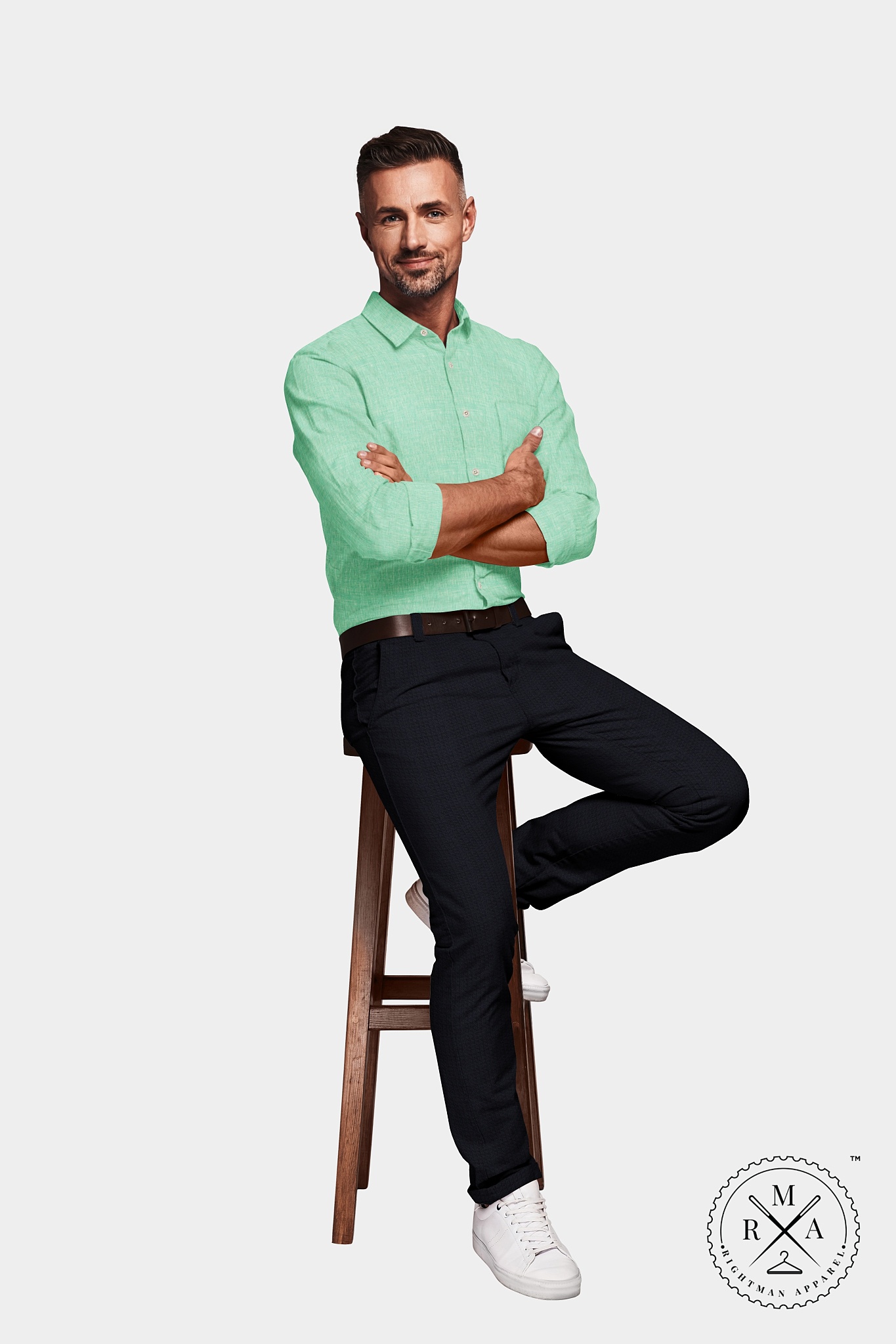 Rich Royal Blue Linen Shirt SH374